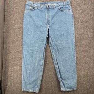 Vintage Levis 506 Orange Tab Jeans Mens 46x30 Light Wash Relaxed Taper Relaxed